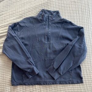 Old Navy Women's Blue Quarter-Zip Sweatshirt